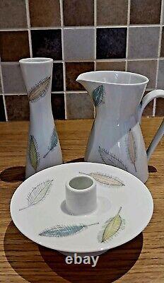 Mid Century Rosenthal 2000 Colourful Leaves Raymond Loewy Breakfast Set 9 Items