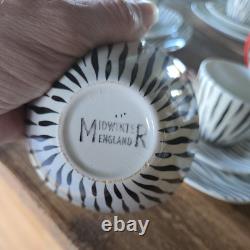 Midwinter Potteries 22 Peice Zambesi Coffee Set Near Perfect Vintage Condition