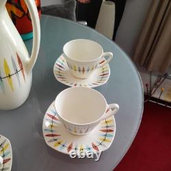 Midwinter Potteries Cherokee Part Coffee Set Excellent Vintage Condition