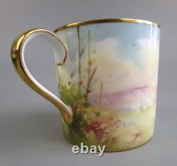 Minton Game Birds Coffee Set. Hand painted, signed. 6 x Cups/Cans & Saucers. VTG