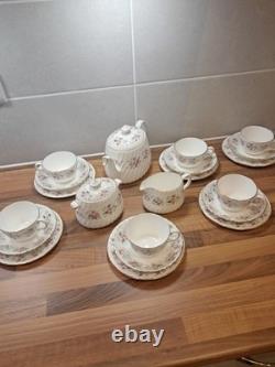 Minton Spring Bouquet Tea Cups/Saucers/Plates with Tea Pot