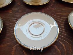 Mitterteich Bavaria Porcelain Set Of 10 Coffee Cups Gold Rim Vintage 052