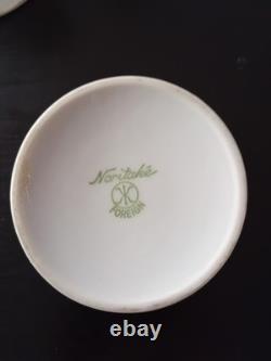 NORITAKE Vintage china coffee set gold and white bone china early 20th century