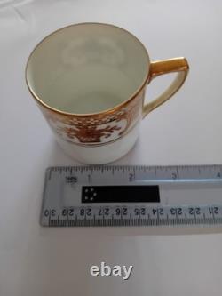NORITAKE Vintage china coffee set gold and white bone china early 20th century