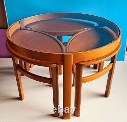 Nathan Trinity Teak MID Century 4 Piece Coffee Table Set In Excellent Condition