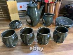 New Vintage Holkham Pottery'Owl' Coffee set complete
