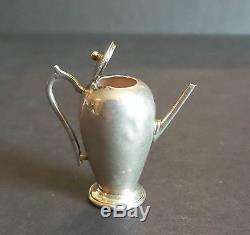 Nice Vintage English Sterling Silver Miniature 3-pc. Coffee / Tea Set