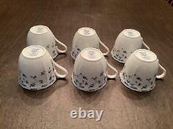 Noritake 3901 French Charm Coffee Cups & Saucers Set Of 6 Vintage Discontinued