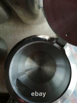 Original Vintage Picquot Ware 4 piece Tea Coffee Set + tray