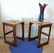 Pair/set Vintage Mid Century Mcintosh Bedside/side/end/coffee Tables Mcm Wood