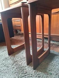 Pair/set vintage mid century McIntosh bedside/side/end/coffee tables MCM wood