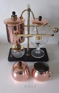Perco Retro Vintage Balance Coffee Maker 0.6 Litre Comp Set Vgc Copper/brass