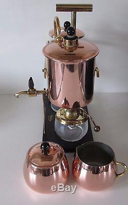 Perco Retro Vintage Balance Coffee Maker 0.6 Litre Comp Set Vgc Copper/brass