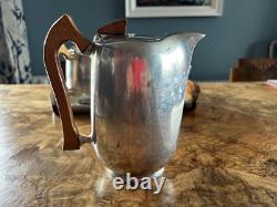 Picquot Ware Magnalium Tea and Coffee Set with Tray 1950s Vintage