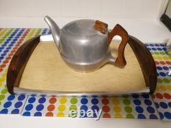 Piquot Vintage Mid Century 5-Piece Tea Coffee Set with Tray