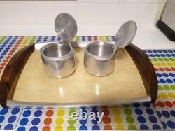 Piquot Vintage Mid Century 5-Piece Tea Coffee Set with Tray