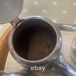 Piquot Ware Vintage Tea And Coffee Set & Rostfritt Tea Strainer Nice Condition