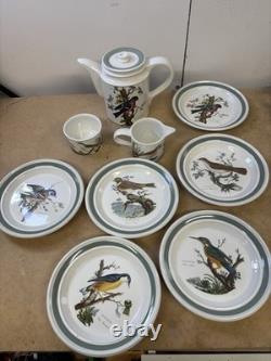 Portmeirion Birds of Britain 1978 Coffee Set With Milk And Sugar+ 6 Side Plates