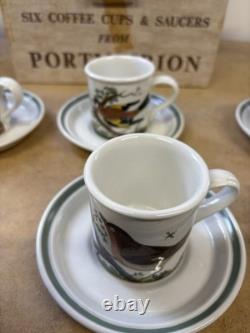 Portmeirion Birds of Britain 1978 Coffee Set With Milk And Sugar+ 6 Side Plates