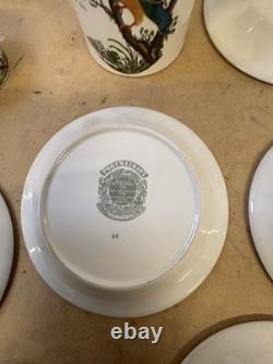 Portmeirion Birds of Britain 1978 Coffee Set With Milk And Sugar+ 6 Side Plates