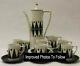 Portmeirion Gold Diamond 15 Piece Cylinder Coffee Set Rare Vintage 1961 Vgc