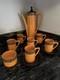 Portmeirion Greek Key Coffee Set Orange/black Susan Williams-ellis 1960's