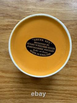 Portmeirion Greek Key coffee set Orange/black Susan Williams-Ellis 1960's