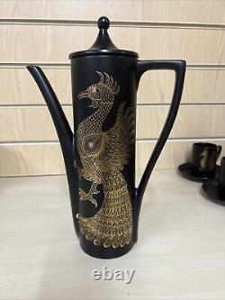 Portmeirion Phoenix Coffee Set for 6 Vintage 1970's Vintage Design John Cuffley