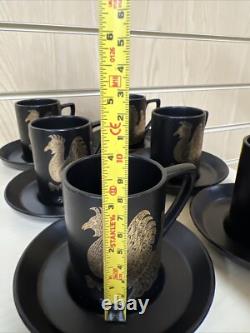 Portmeirion Phoenix Coffee Set for 6 Vintage 1970's Vintage Design John Cuffley