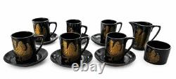 Portmeirion Phoenix Vintage Coffee Set John Cuffley 14 Piece Set 1983