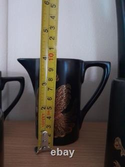 Portmeirion Phoenix Vintage coffee set black gold John Cuffley design