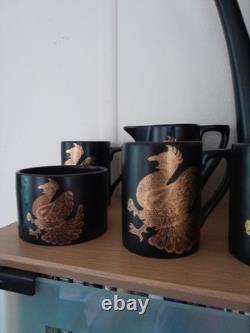 Portmeirion Phoenix Vintage coffee set black gold John Cuffley design