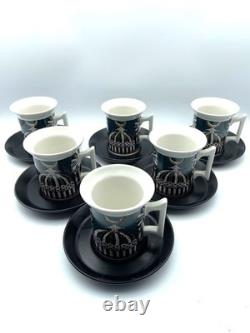 Portmeirion Pottery Magic City Coffee Set Susan Williams-Ellis Serves 6 Vintage