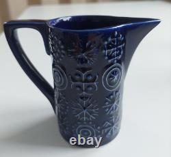 Portmeirion Pottery Totem Blue Ceramic Coffee Set Susan Williams-Ellis vintage