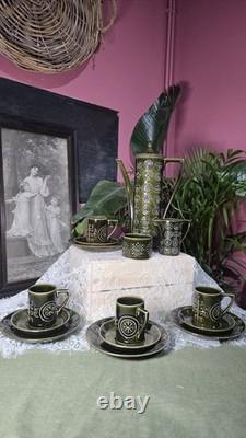 Portmeirion Totem Coffee Pot Dark Green Susan Williams Ellis Vintage 70