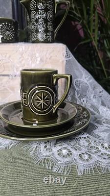Portmeirion Totem Coffee Pot Dark Green Susan Williams Ellis Vintage 70