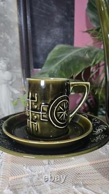 Portmeirion Totem Coffee Pot Dark Green Susan Williams Ellis Vintage 70
