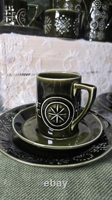 Portmeirion Totem Coffee Pot Dark Green Susan Williams Ellis Vintage 70