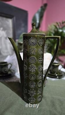 Portmeirion Totem Coffee Pot Dark Green Susan Williams Ellis Vintage 70