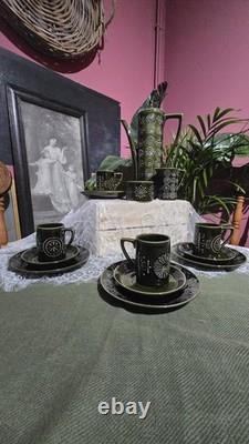 Portmeirion Totem Coffee Pot Dark Green Susan Williams Ellis Vintage 70