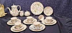 Queen's England Country Meadow Fine Bone China Country Meadow Coffee Service 6 Person