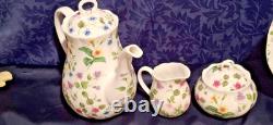 Queen's England Country Meadow Fine Bone China Country Meadow Coffee Service 6 Person