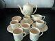 Rare, Complete, 1930's Susie Cooper 16 Pc. Coffee Set In Pink Dresden Spray