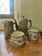 Rare Vintage 1930s Arthur Wood 4 Piece Silver Shield Coffee Tea-set Art Deco