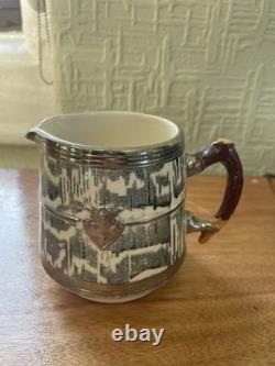 RARE Vintage 1930s Arthur Wood 4 Piece Silver Shield Coffee Tea-set Art Deco
