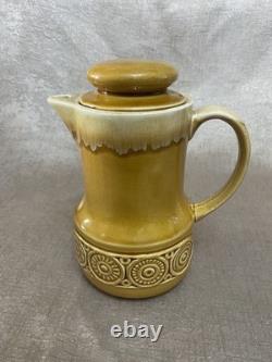 RARE Vintage Japanese Drip-Glaze Pottery Coffee Set Coffee Pot 4x Mugs Milk Jug