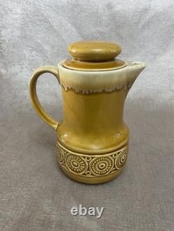 RARE Vintage Japanese Drip-Glaze Pottery Coffee Set Coffee Pot 4x Mugs Milk Jug