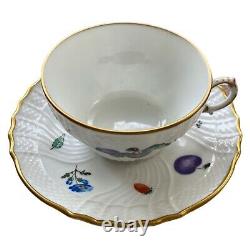 RICHARD GINORI Italy Perugia vintage tea coffee cup saucer (set of 4)