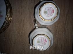 ROYAL ALBERT PARAGON VICTORIANA ROSE Very rare Bundle 6 coffee set