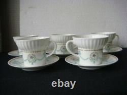 RRR RARE Vintage USSR LFZ Porcelain set of 5 Coffee Cups and Saucer